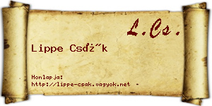 Lippe Csák névjegykártya